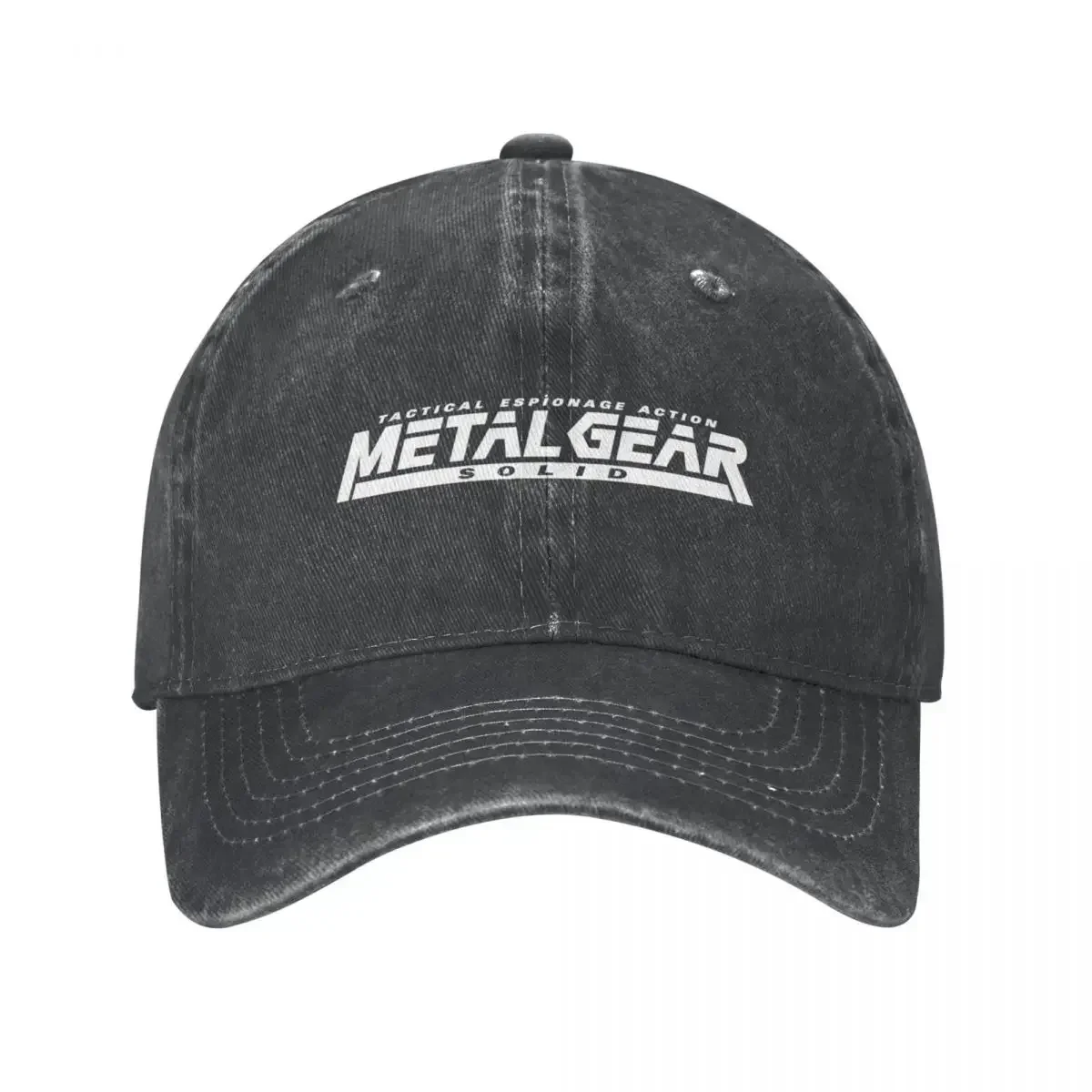 MGS 1 - 메탈 기어 솔리드 - 로고 네거티브 카우보이 모자 모자 럭셔리 브랜드 하드 모자 트럭 운전사 낚시 모자 남성용 야구 여성용