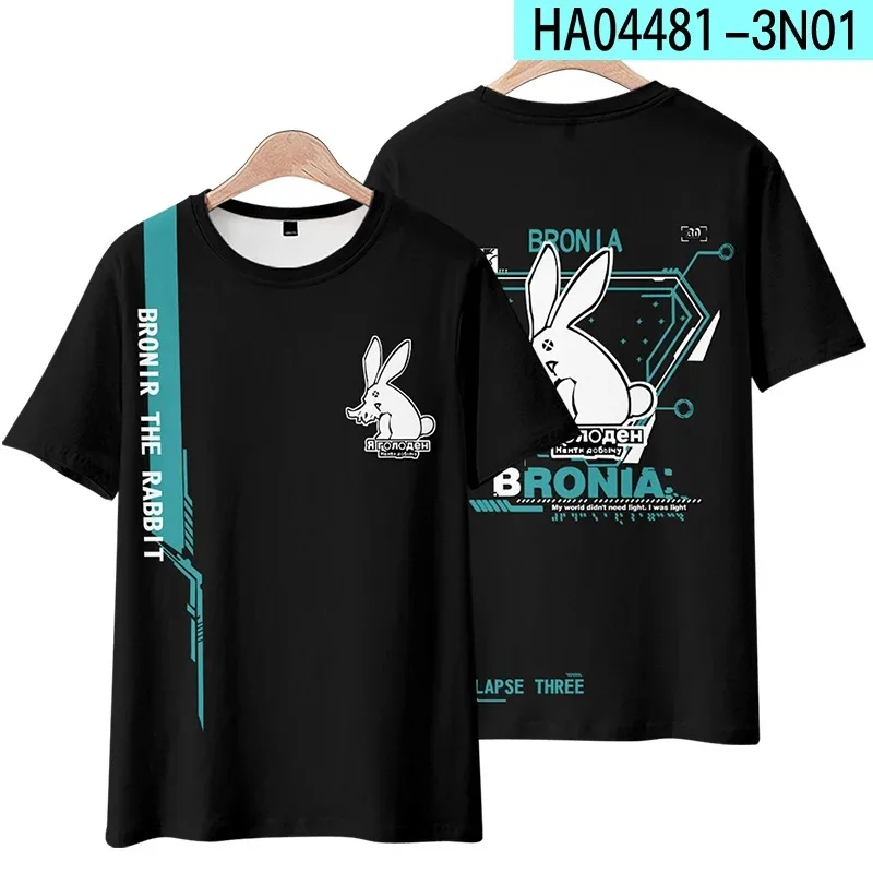 Hot Game Honkai Impact 3rd Cosplay T Shirt Summer Fashion Round Neck Short Sleeve Anime T-shirt Harajuku Tops Streetwear Clothes