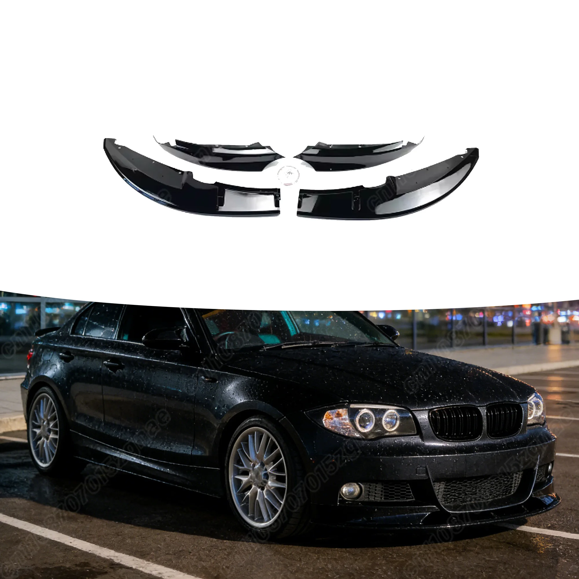 BMW 1 시리즈 E82 M 스포츠 2007 2008 2009 2010 2011 2012 2013 2014 자동차 프론트 범퍼 립 바디 개조 스플리터 키트