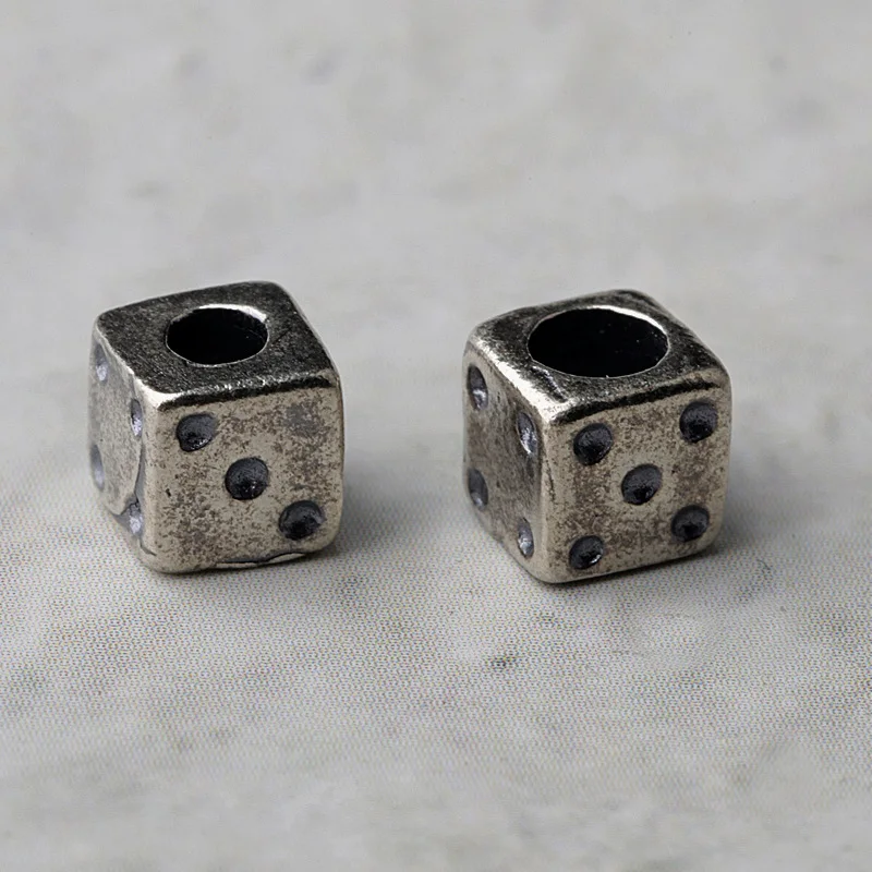 

1pc Dice Big Hole Round Carved Spacer Beads Hair Braid Tube Hollow Hair Dread Bead Dreadlock Cuffs Jewelry Decoration