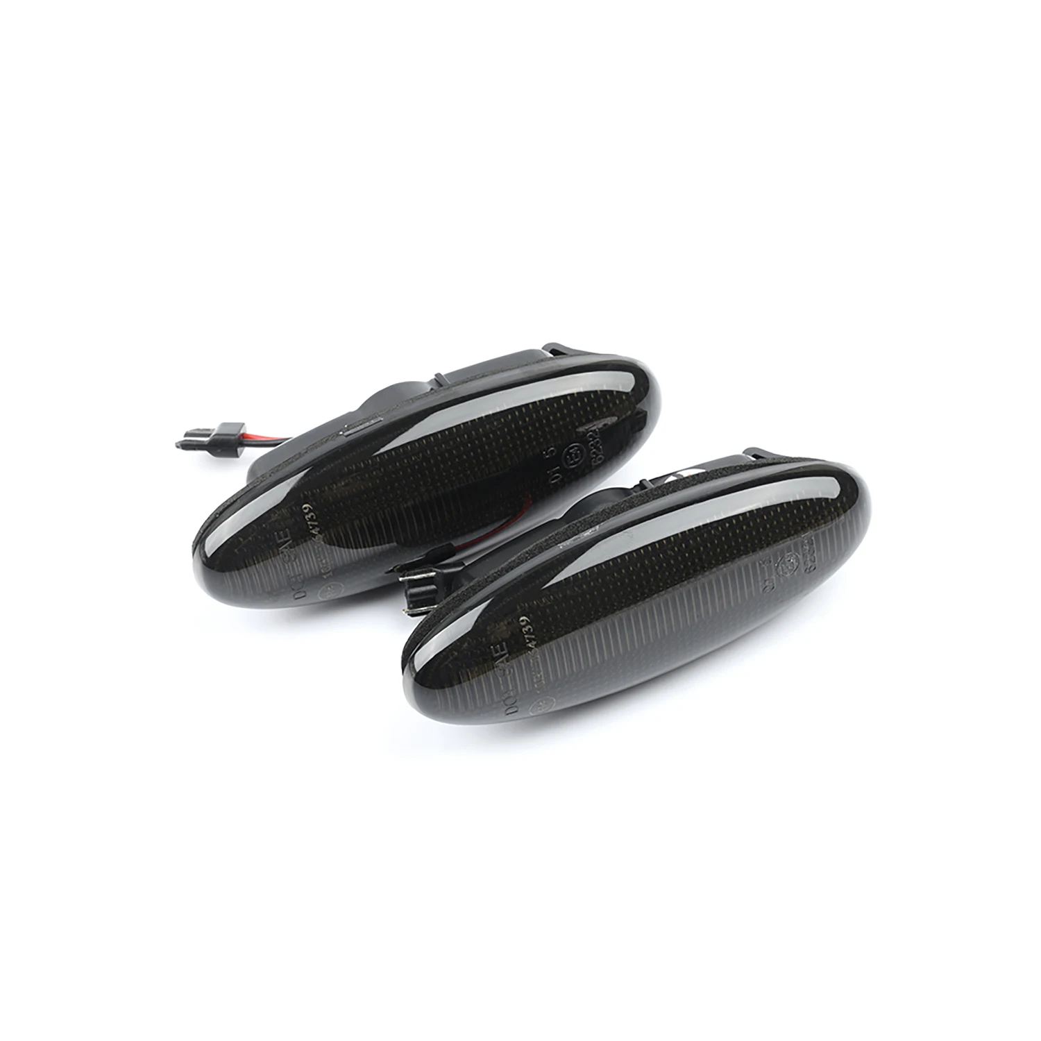 2PCS Front Turn Signal Lamp Smoke Lens Sequential LED Fender Side Marker Indicator Light for