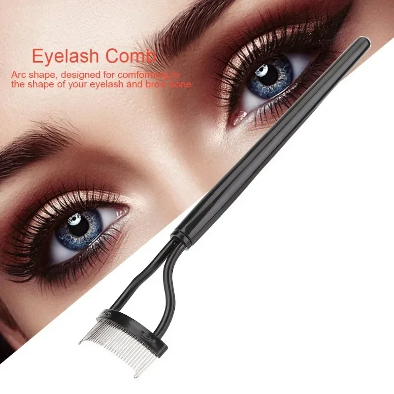 

Eyelash Separator Metal Teeth Foldable Eyelash Curler Beauty Makeup Stainless Eyelash Brush Comb Mascara Curl Makeup Tool