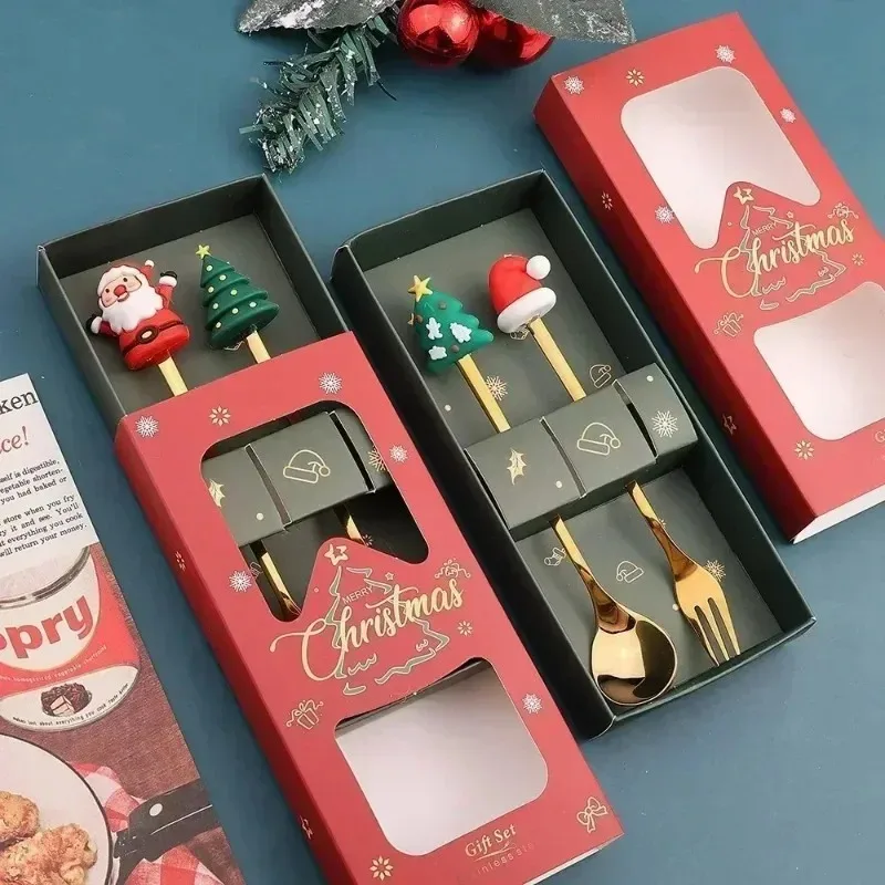 Christmas Fork & Spoon Set 2