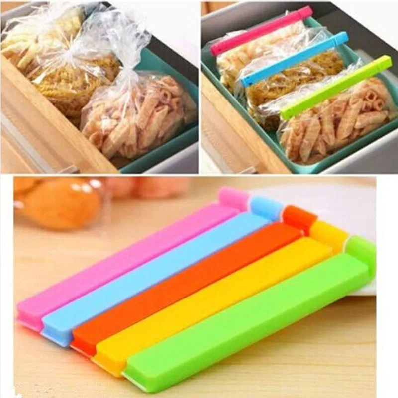 

6 pcs/lot Bag Clips Food Fresh Keeping Plastic Food Close Clip New Home Storage Organization Kitchen Tool Food Snack Sealing Bag