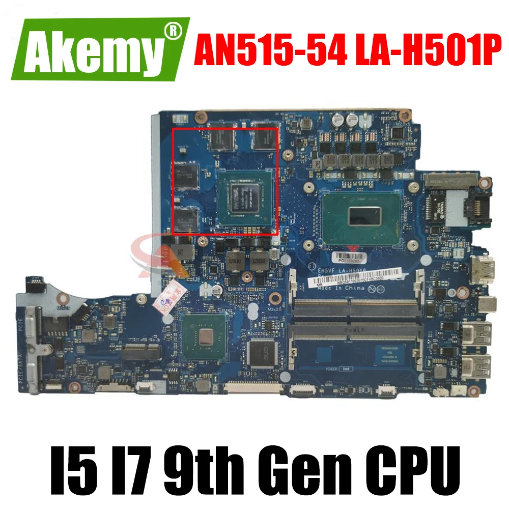 Tanio AN515-54 LA-H501P płyta główna GTX1650 4G GPU I5 I7 9th Gen