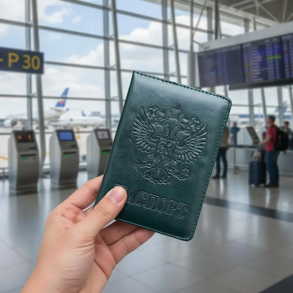 Ticket- und Reisepasshülle, geprägtes Design, Russland, Reisepasshülle, Geldbörse für Männer und Frauen, Tasche für Reisepass und Tickets – Detail 11