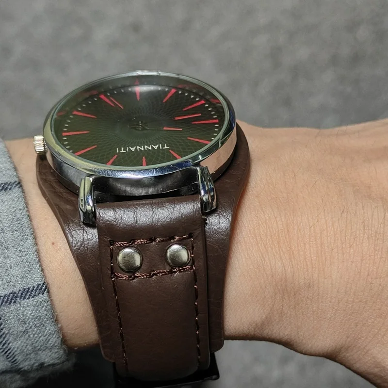 Cinturino In Vera Pelle Per Orologi Khaki Field Nero/Marrone 18