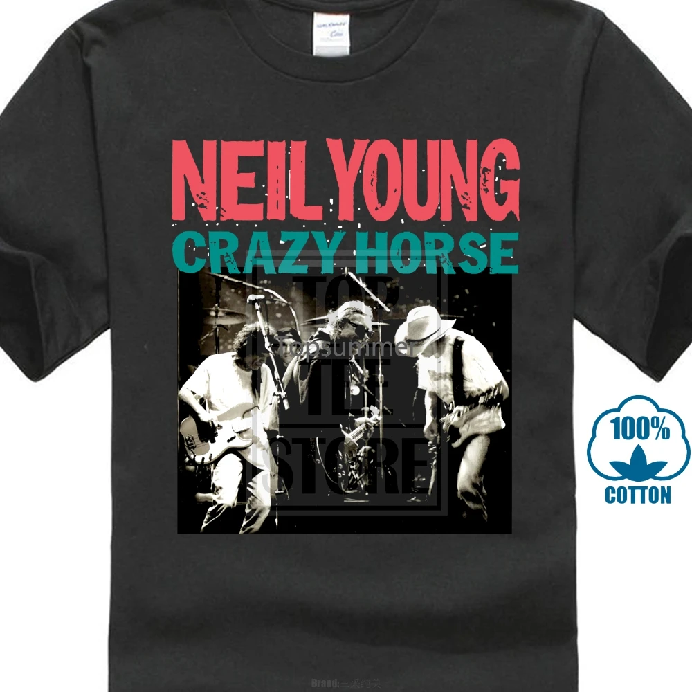 

Neil Young Crazy Horse T Shirt Vintage Concert Retro Rock Band Size S To 2Xl New Fashion Mens Short Sleeve Cotton T Shirts