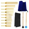 Tuning Fork Set - 9 Tuning Forks for Healing Chakra,Sound Therapy,Keep Body,Mind and Spirit in Perfect Harmony- Gold 3