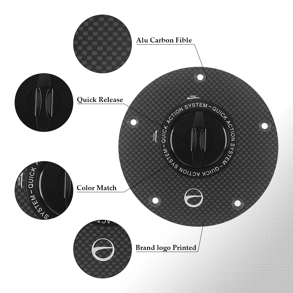

Carbon Fiber Motorcycle Accessories Quick Release Key Fuel Tank Gas Oil Cap Cover for Honda ST1300 CB150R NT700 2013-2020
