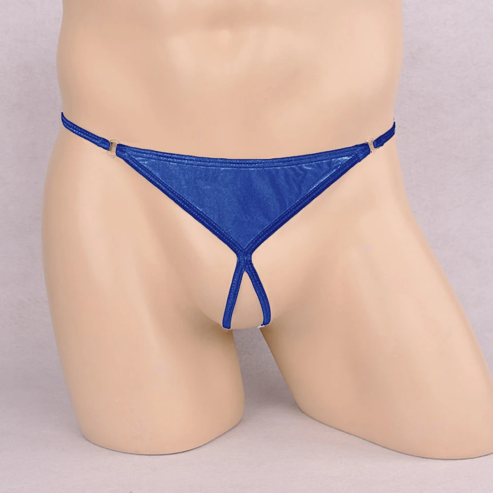 

Sexy Men's G-string Thongs T-Panties Gays Underwear Low Rise O-Ring Briefs Hole T-back Bikini Male Breathable Erotic Lingerie