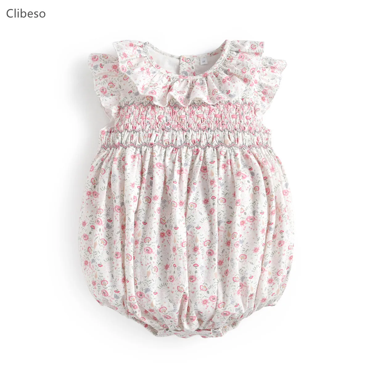Baby Girl Spanish Romper Dress Baby Girls Smocking Clothes Baby