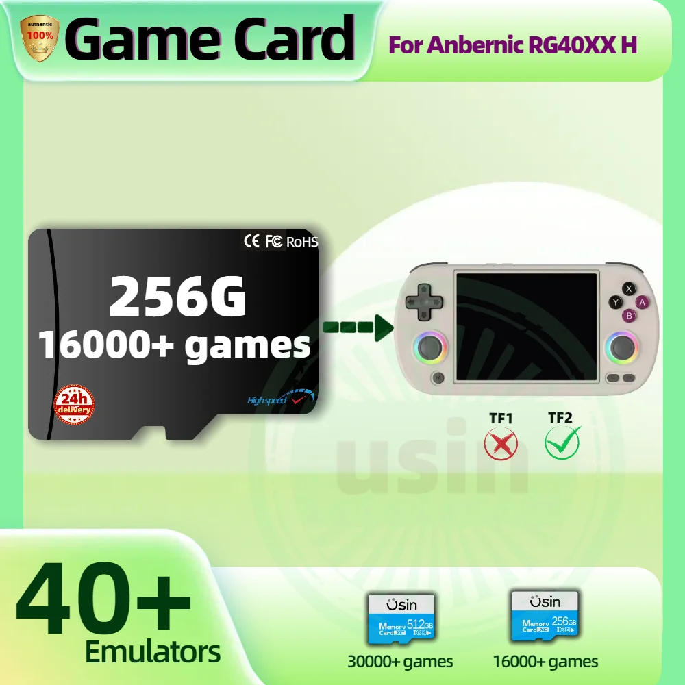 Game TF Card For Anbernic RG40XX H RG40XXH Plug&play Pre-install