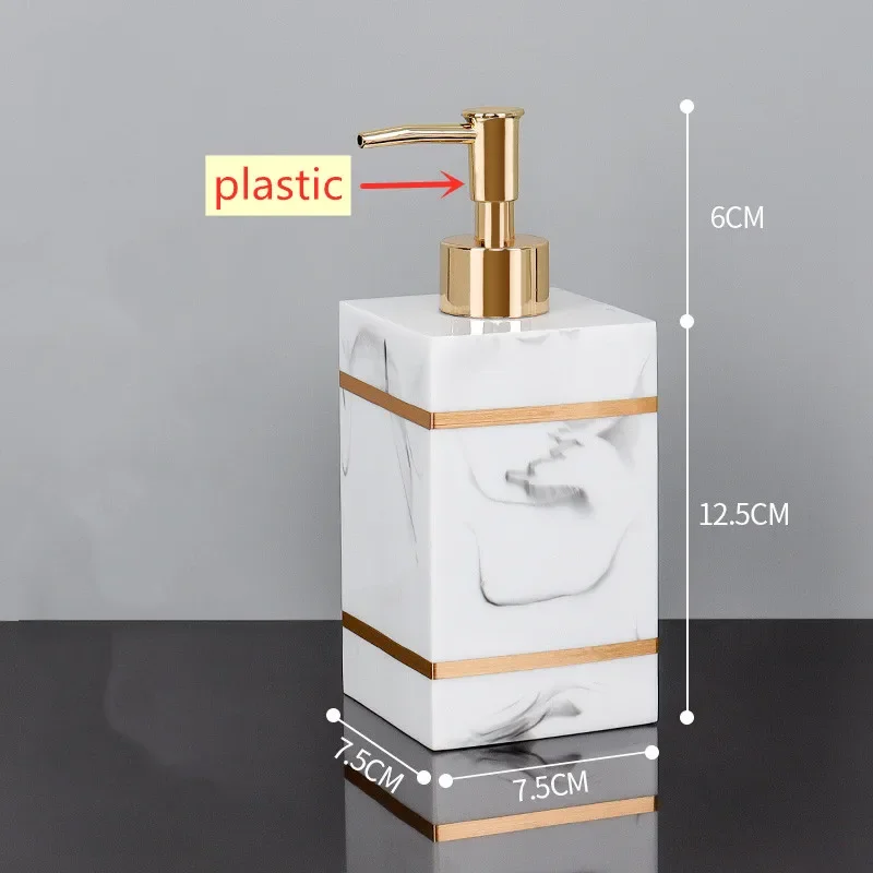 Bathroom Accessories Set Nordic Natural Resin Lotion Bottle Mouth Cup Soap Dish Toothbrush Holder Tissue Box Cotton Swab Box Tray Washing Tools Set