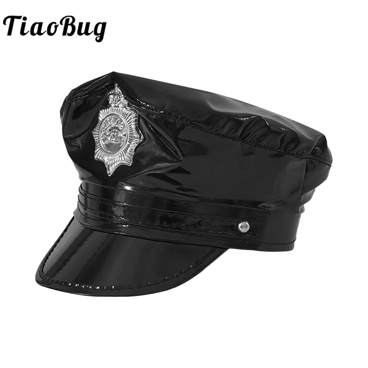 

Police Adults Hat Cap Mens Cosplay Captain Officer Accessories Stage Performance Party Show Role Play Masquerade Hat