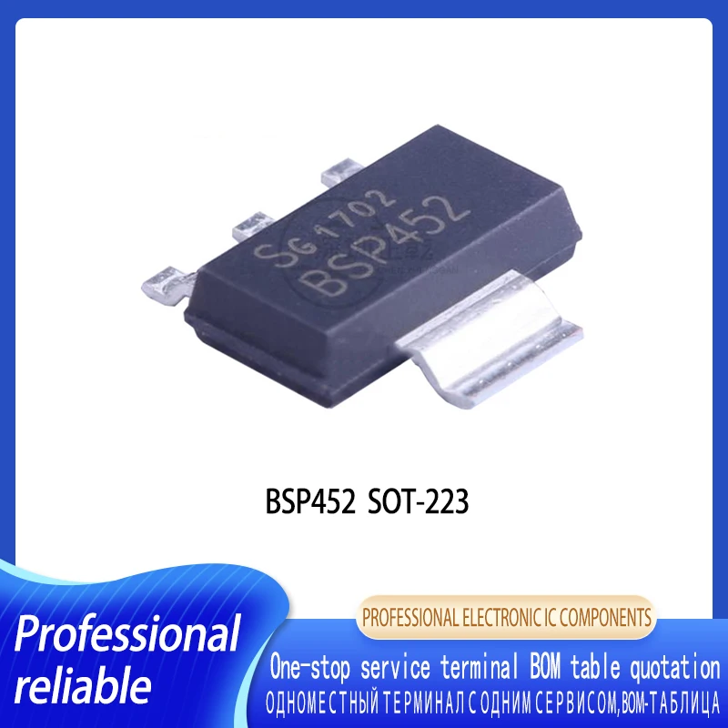 1-5PCS BSP452 SOT-223 Switch chip of intelligent internal switch power supply for vehicle drive In Stock tny284pg tny285pg tny286pg tny287pg tny288pg tny289pg tny290pg original genuine power drive management ic chip dip 7