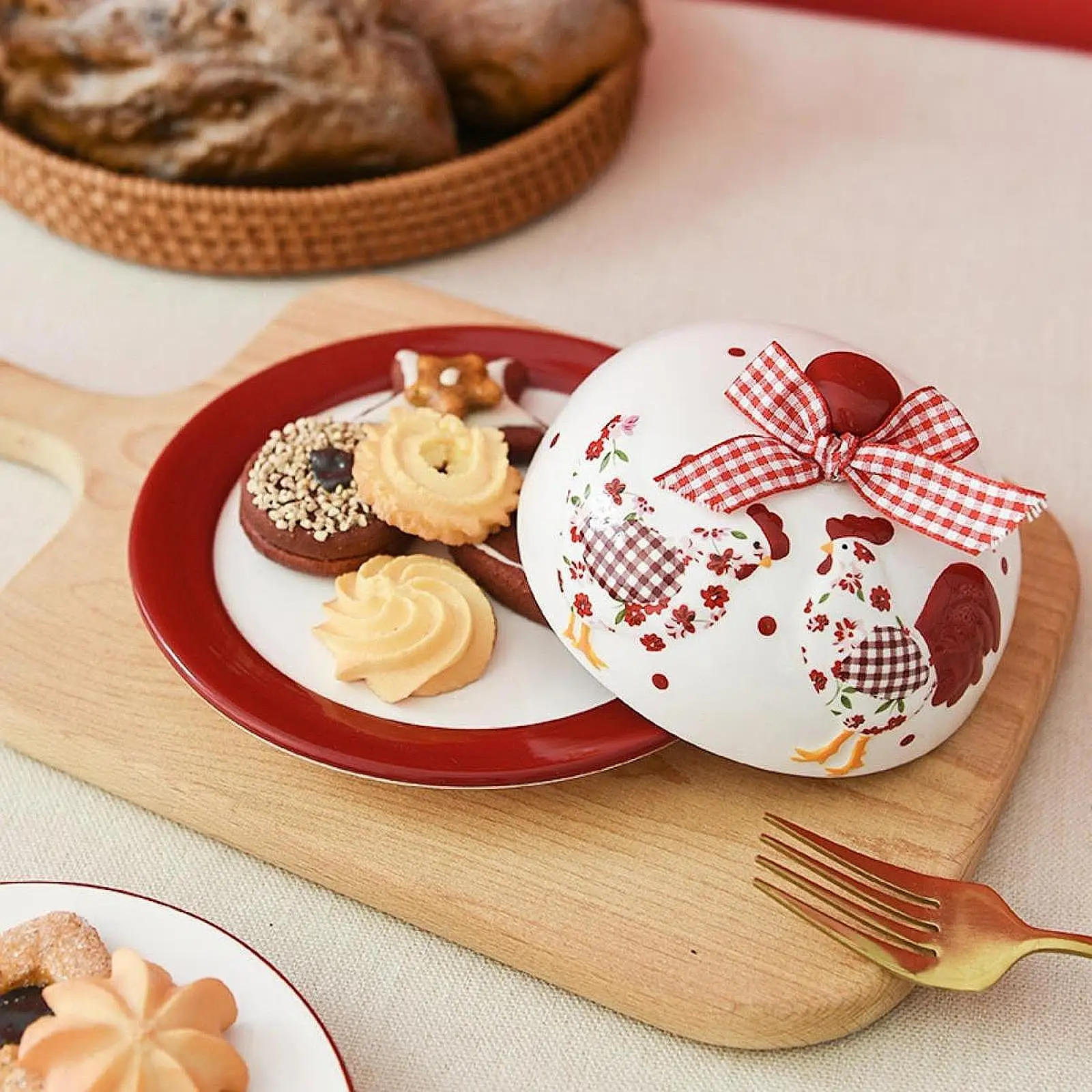 Dessert Tray Porcelain Plate Tableware Creative Utility Decorative Snack Cake