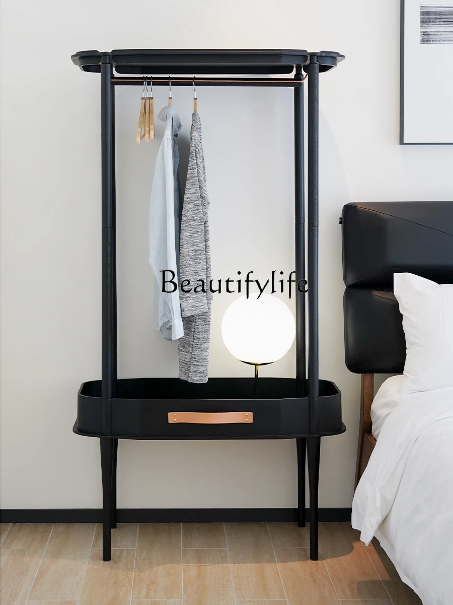 

Walking Wardrobe Coat Rack Solid Wood Single Wardrobe Multifunctional Wardrobe Coffee Table Dual-Use
