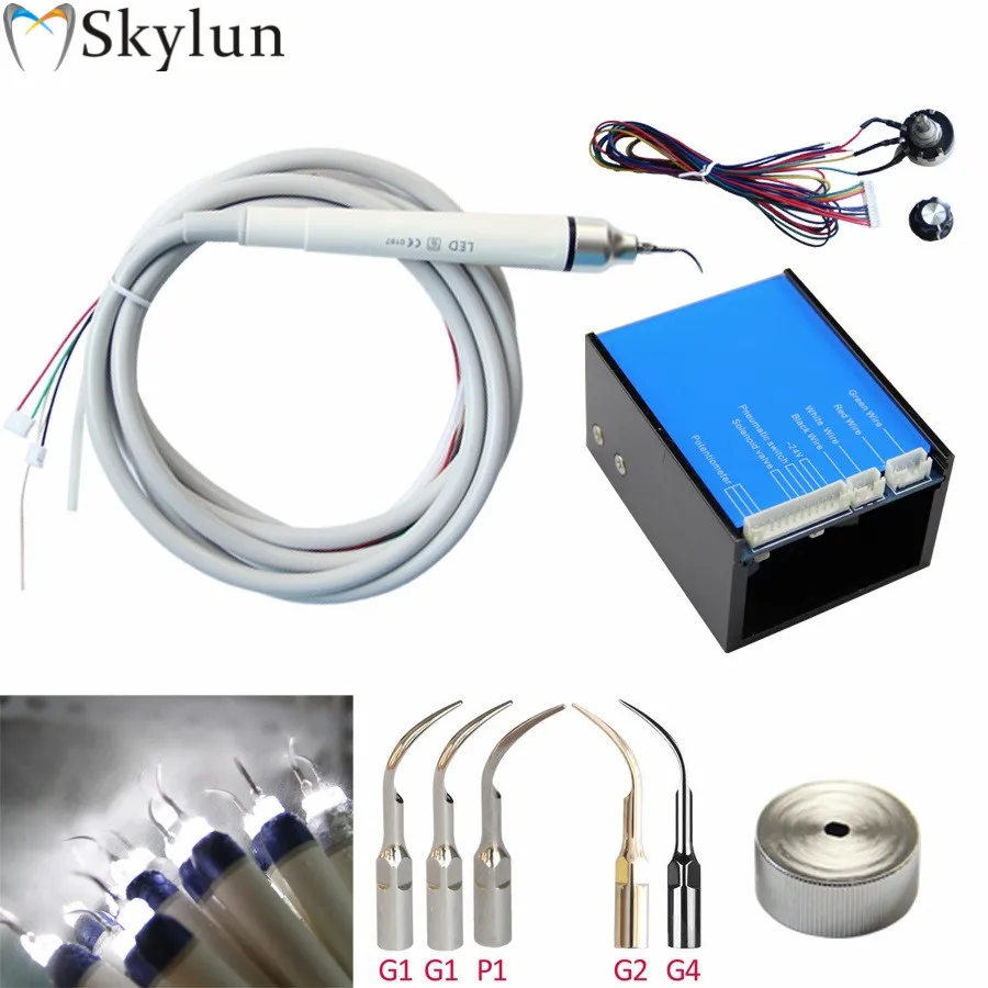 

Dental Built-in Ultrasonic Piezo Electric Scaler LED Scaling Handpiece Teeth Whitening For Dental Unit Fit EMS Woodpecker