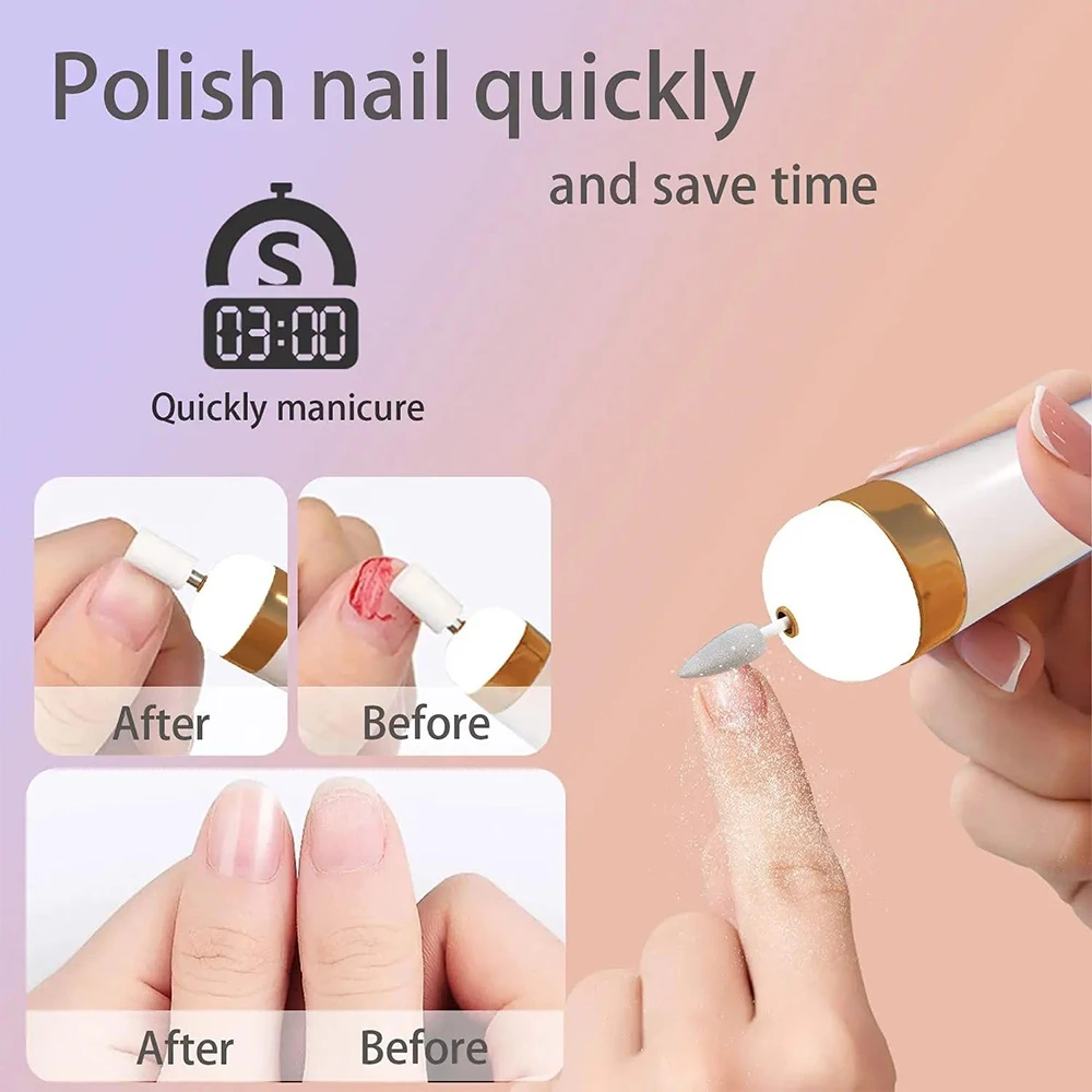 Electric Nail Drill Set Portable Quick Armor Removal Rechargeable Nail File for Acrylic Manicure Pedicure Polishing Tools 4