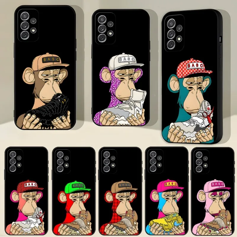 Nft Ape Club Head Portrait Phone Case Per Samsung Galaxy S23 S22 S10 S20 S30 S21 S8 S9 Pro Plus Cover Posteriore Dal Design Ultra Fe