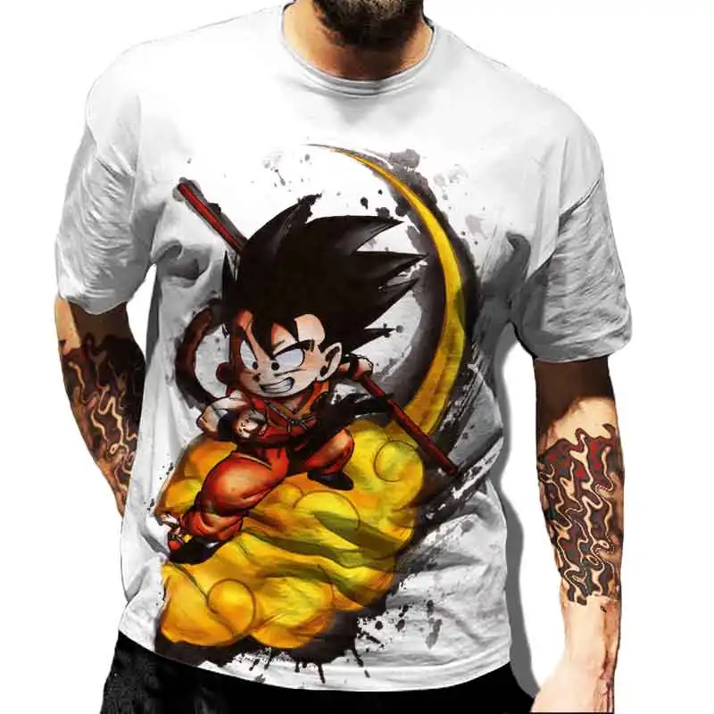 Fashion Clothes Dragon- Balls T Shirts Anime Vegeta Tshirt Men's T-Shirt Classic Man Clothes Harajuku Graphic Printed Clothing