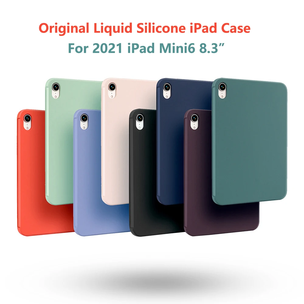 

New Original Liquid Silicone iPad Case For 2021 iPad Mini6 8.3 inch Cover Case iPad Mini6 Protective Shell iPad Mini6 Skin