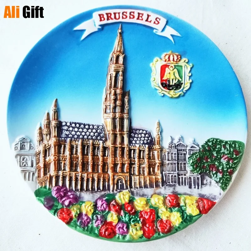 Creativity London Tourist Souvenir France Nordic Decorative Dishes  Wall Sofa Background Pendant Hand-painted Ceramic Disc 15CM 3