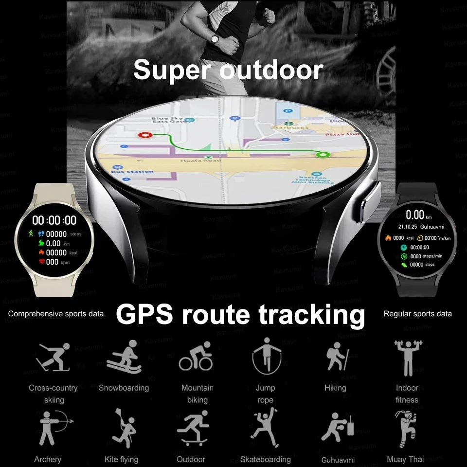 2024 New GPS Sports Tracking Bluetooth Call Smart Watch Men Galaxy Watch 6 Blood Glucose IP68 Waterproof Smartwatch For Samsung