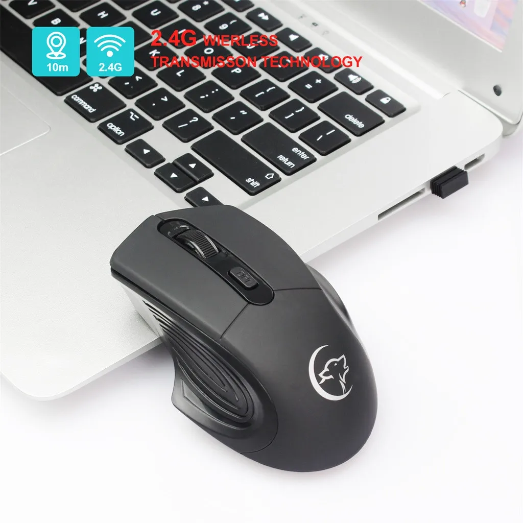 2.4Ghz 4-Button 2400 DPI Optical Mouse Usb Optical Ergonomic Design Wireless Mouse Gaming Mouse Rechargeable Mute Wireless Mice top wireless mouse