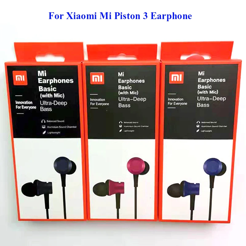 Наушники Mi Fresh 3 5 мм с микрофоном для Xiaomi Redmi Note 10 9 8 Pro Piston наушники-вкладыши CC9 A3 F1 X2