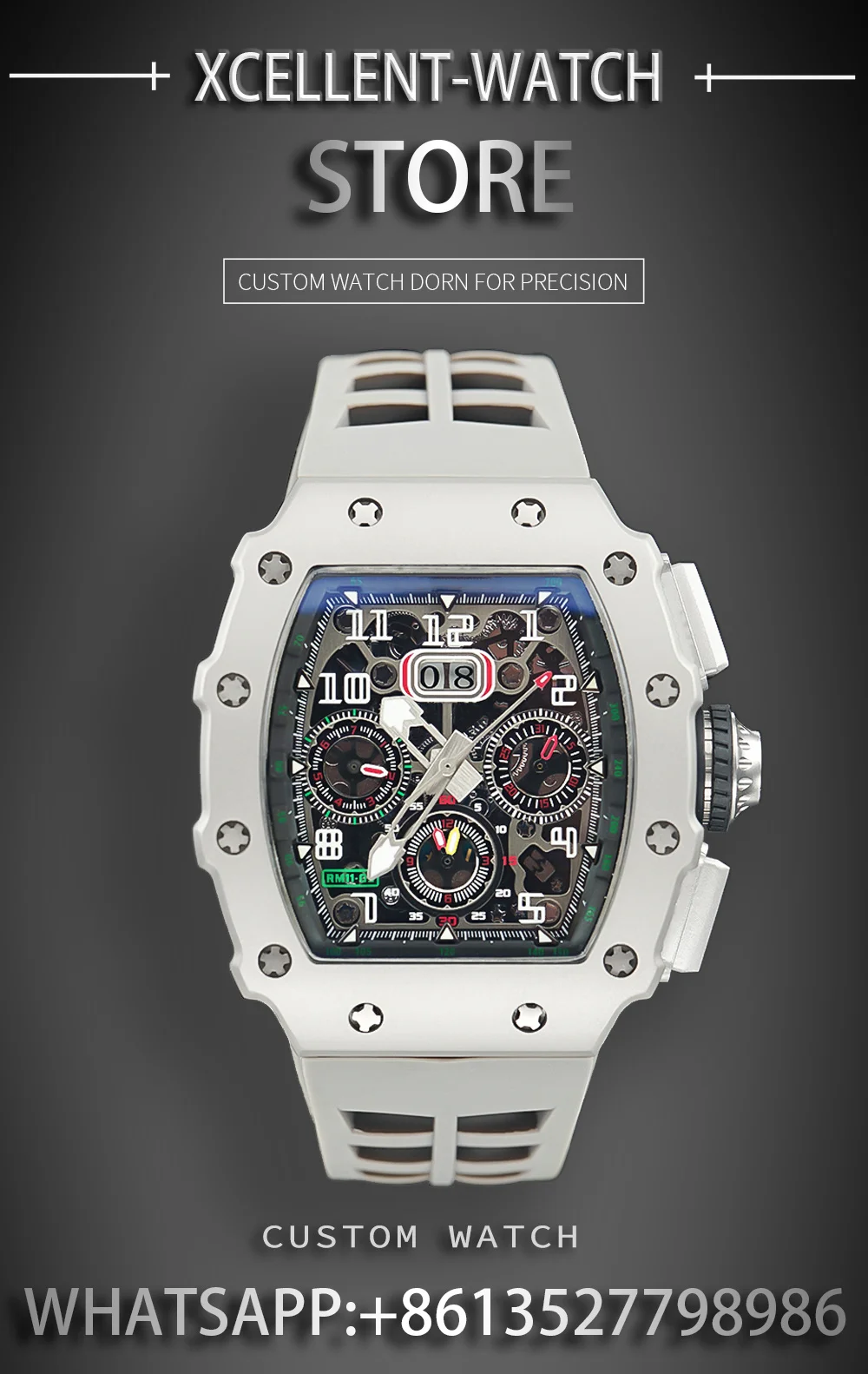 2022 Fashion New Men's Automatic Watch Stainless Steel Material Rubber Strap Sapphire Glass Mirror Casual Sports Waterproof