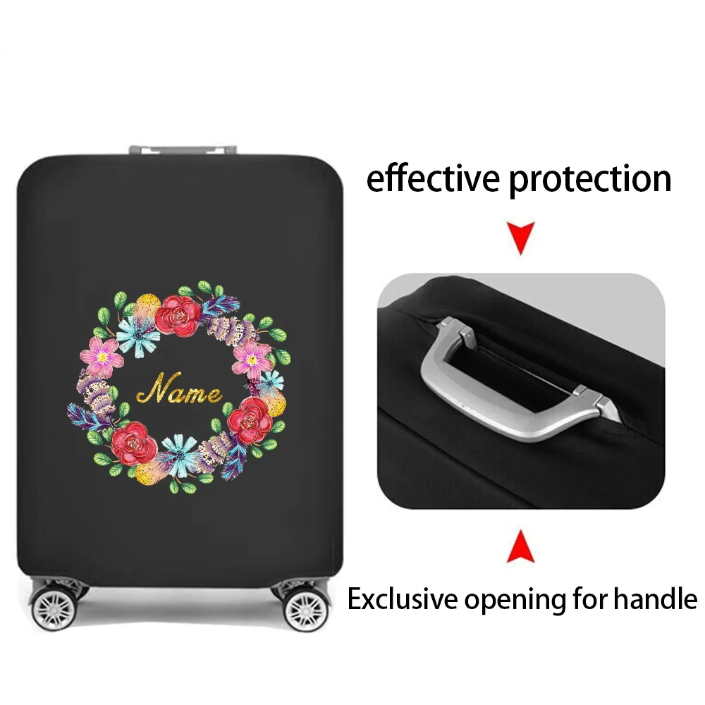 Custom Name Luggage Cover Accessory Personalized Thicker Elastic Suitcase Dust Cover for 18-28 Inch Luggage Protective Case