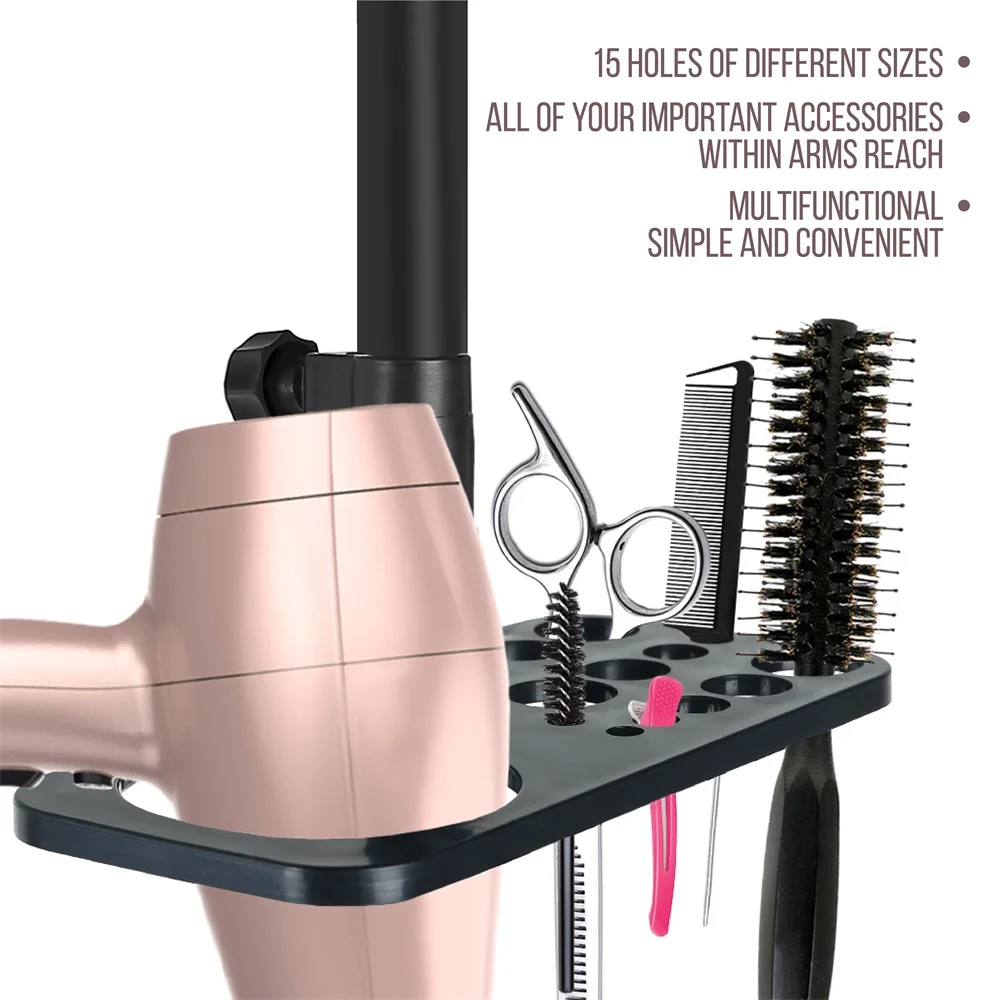 Adjustable Metal Wig Stand Tripod With Tool Tray For Hairdressing_voghion.com