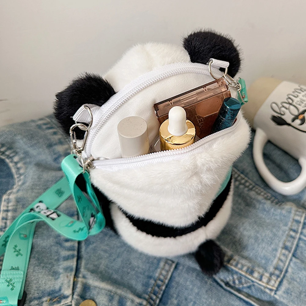 Women's Cute Cartoon Panda Mobile Phone Pouch Soft Plush