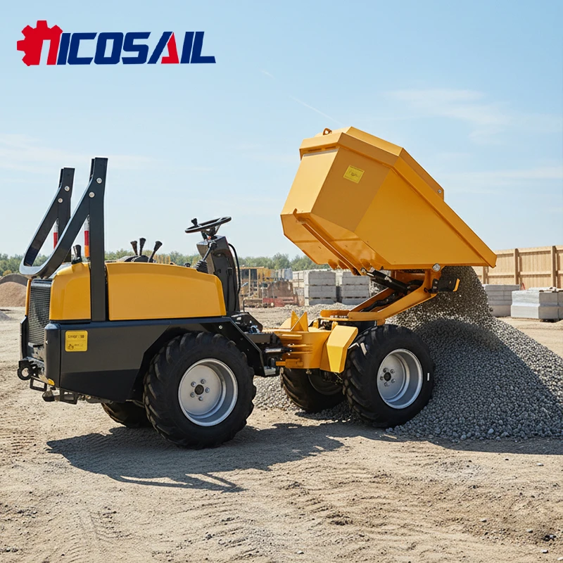 Anpassbarer kleiner Mini-Dumper-LKW CE Euro 5 1300kg Hydraulischer Kipper für Landwirtschaft, Gartenbau und Bauarbeiten