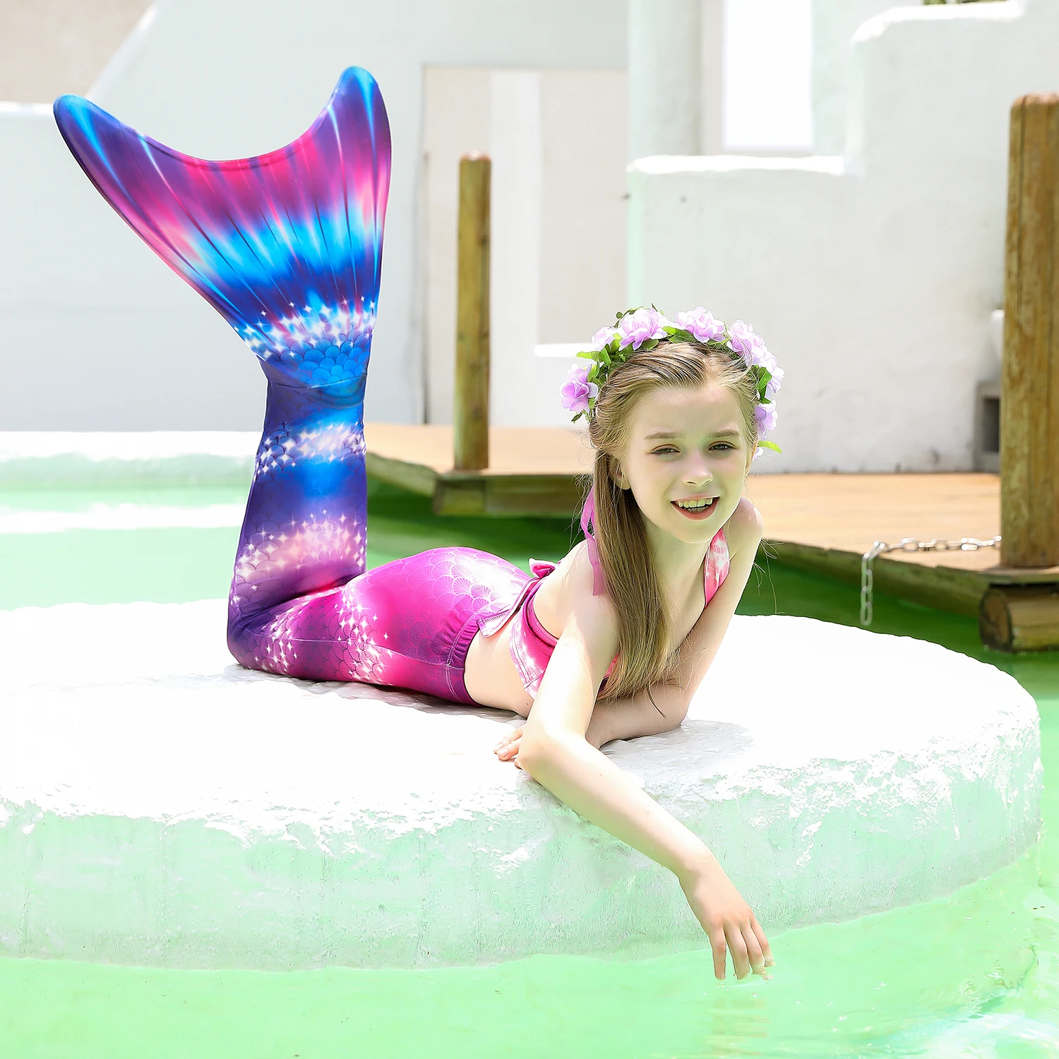 sexy halloween costumes for women Girls Swimsuits Mermaid Tail Cosplay Mermaid Costume Swimming With or No Monofin Kids Swimmable Children Swimwear Dress vampire costume women