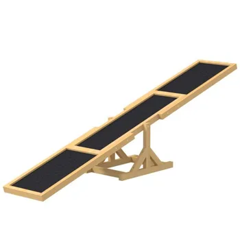 Dog Agility Ramp,Pet Seesaw,Fir Wood Large Dog Exercise Platform with Anti-Slip Surface,Dog Agility Ramp 2
