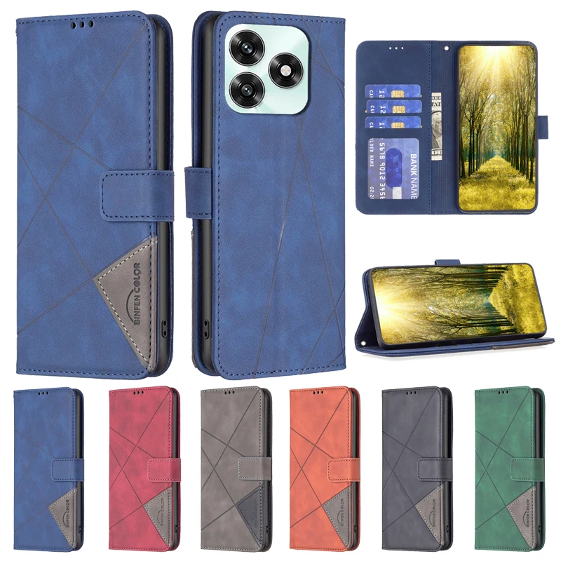 Geometric Design Flip Leather Wallet Phone Case