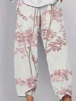 Women's oversized woven printed summer pants - Image 5