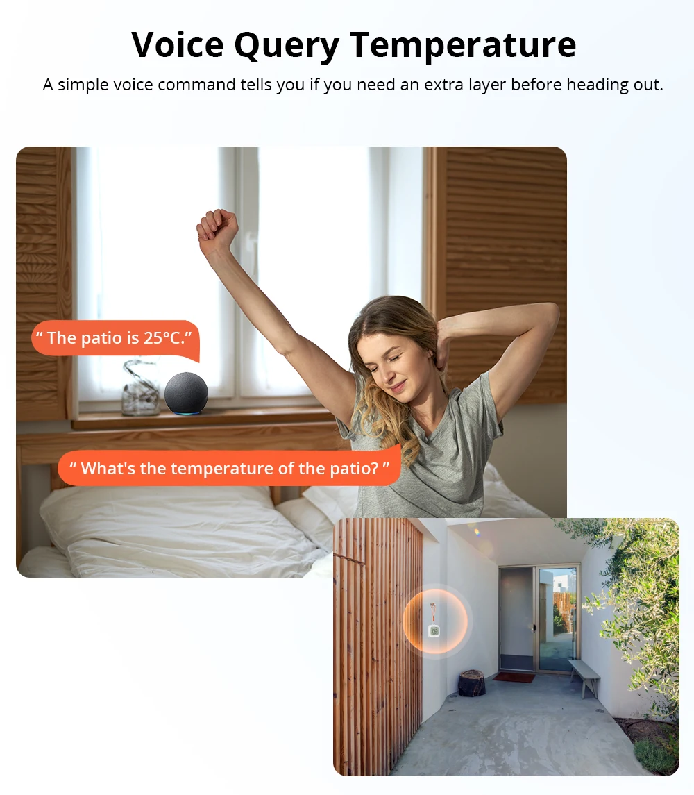 SNZB-02WD Zigbee LCD Smart Temperature Humidity Sensor IP65 Waterproof for Bathr