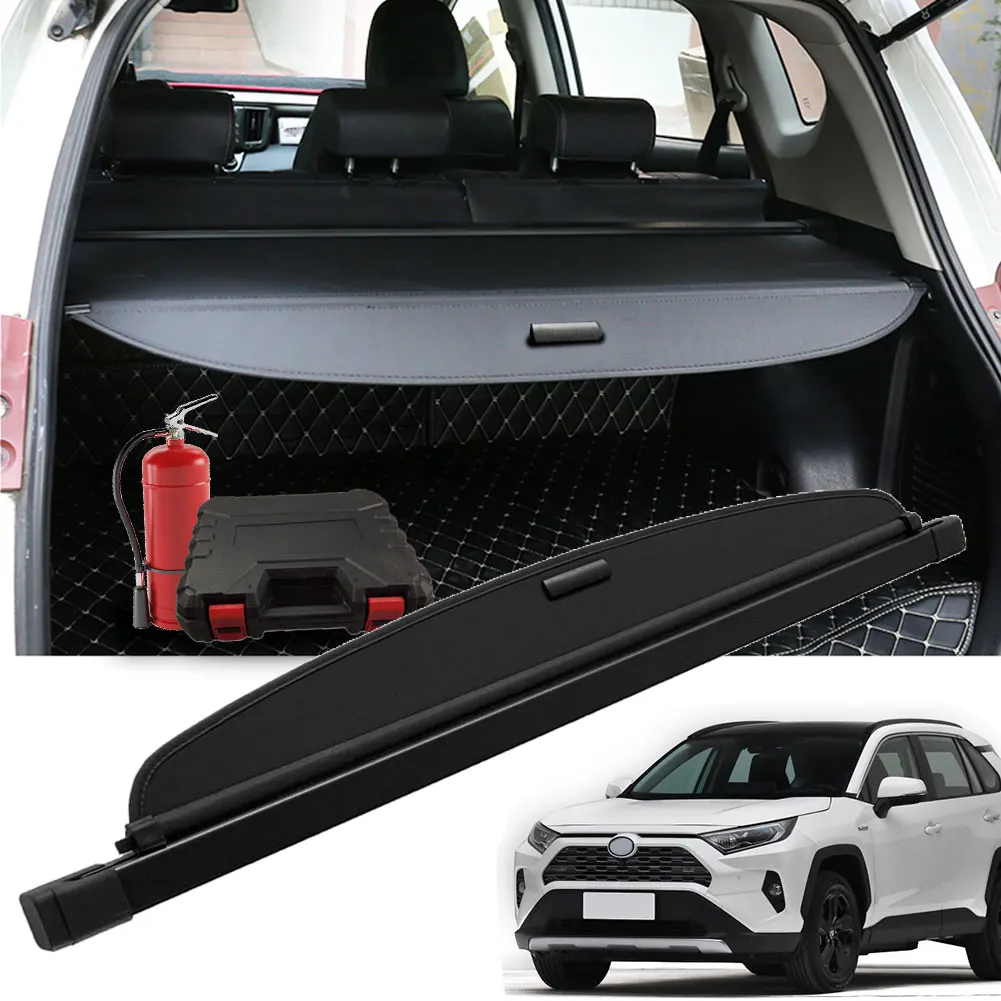 Aftermarket Interior Car Accessories Parts Cargo Security Cover for Toyota RAV4 2019 finetrip car accessories key fob case cover for toyota avalon camry corolla highlander prius rav4 sequoia venza scion fr s