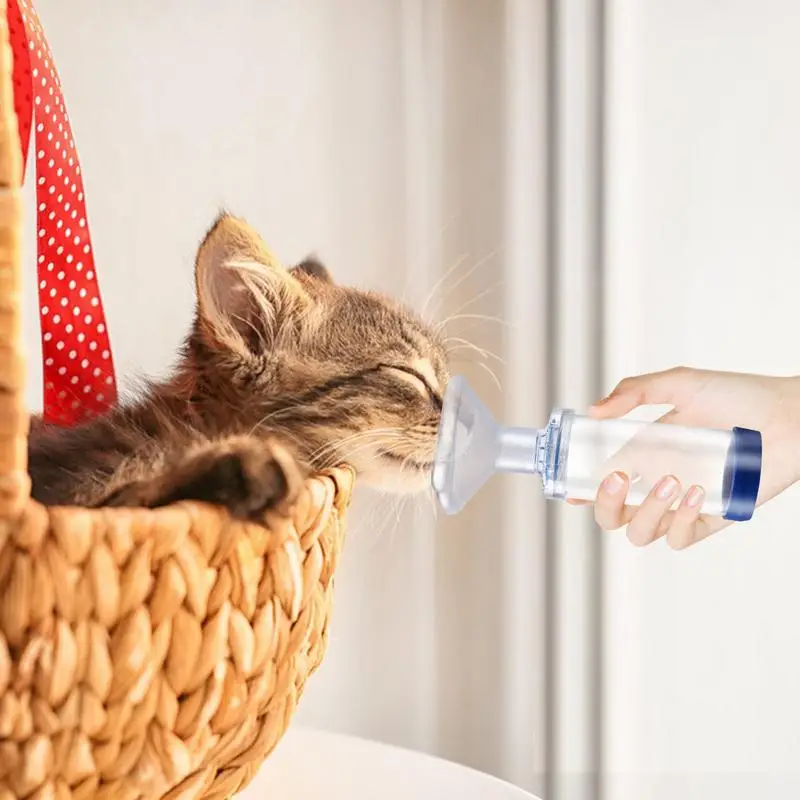 Aerosol Chamber For Pets Effective Handheld Spacer With Low Resistance Inhalation Valve Light Weight Aerosol Chamber Inhaler