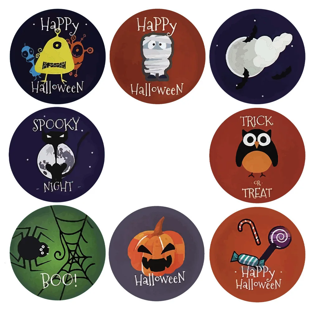 

50-500Pcs Halloween Stickers Halloween Party Gift Decoration Label Stickers Various Styles Spoof Friends Stationery Stickers