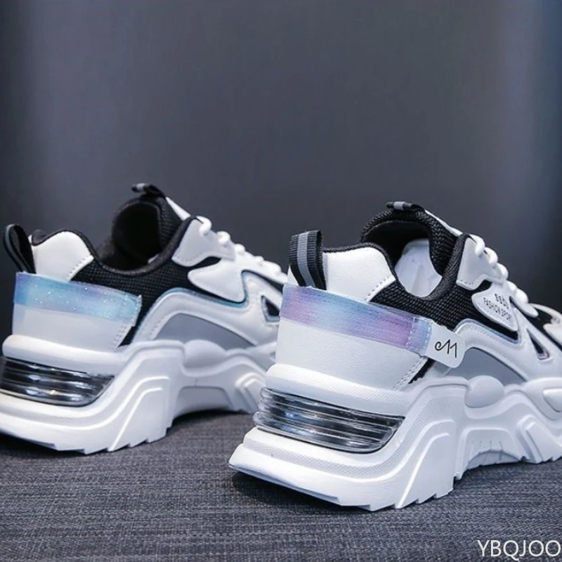 Große Größe Herbst Mode atmungsaktive leichte lässige bequeme Damenschuhe vielseitige Damen-Sport-Papa-Schuhe mit flachem Boden – Detail 12