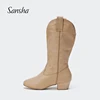 Sansha Ballet Dance Boots For Professional Stage Performance Cow Leather With Sewing Dance Shoes CB17LCO 1