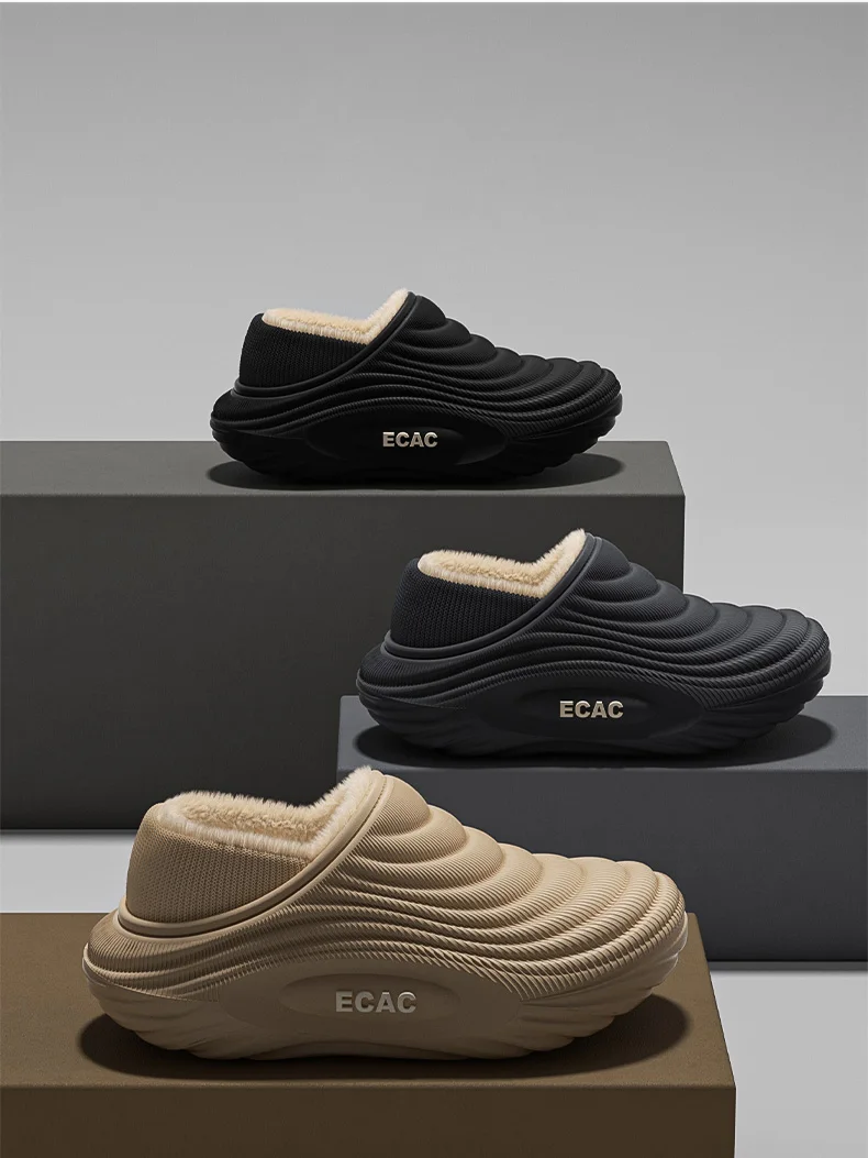 EVA-Winterpantoffeln für Damen und Herren, warm gefüttert, wasserdicht, rutschfest, bequem, für drinnen und draußen, leichte Baumwollclogs_voghion.com