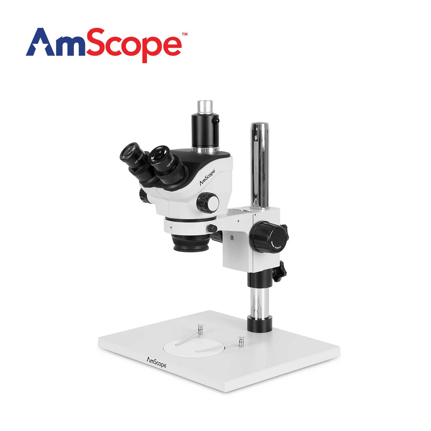 휴대폰 수리에 권장 - AmScope 7X-50X 동시 초점 삼안 실체 현미경 헤드