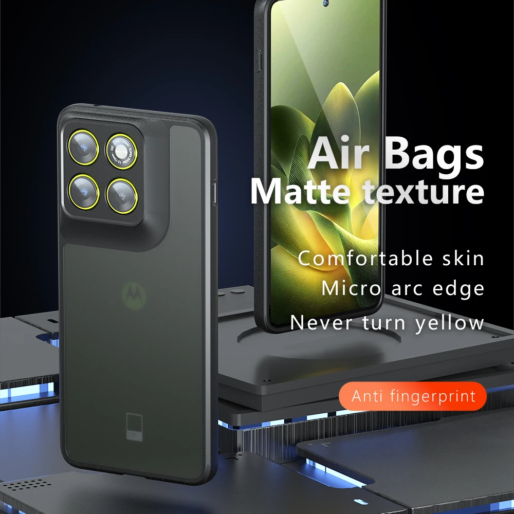 Anti-Shock TPU PC Case with Frosted Acrylic Finish