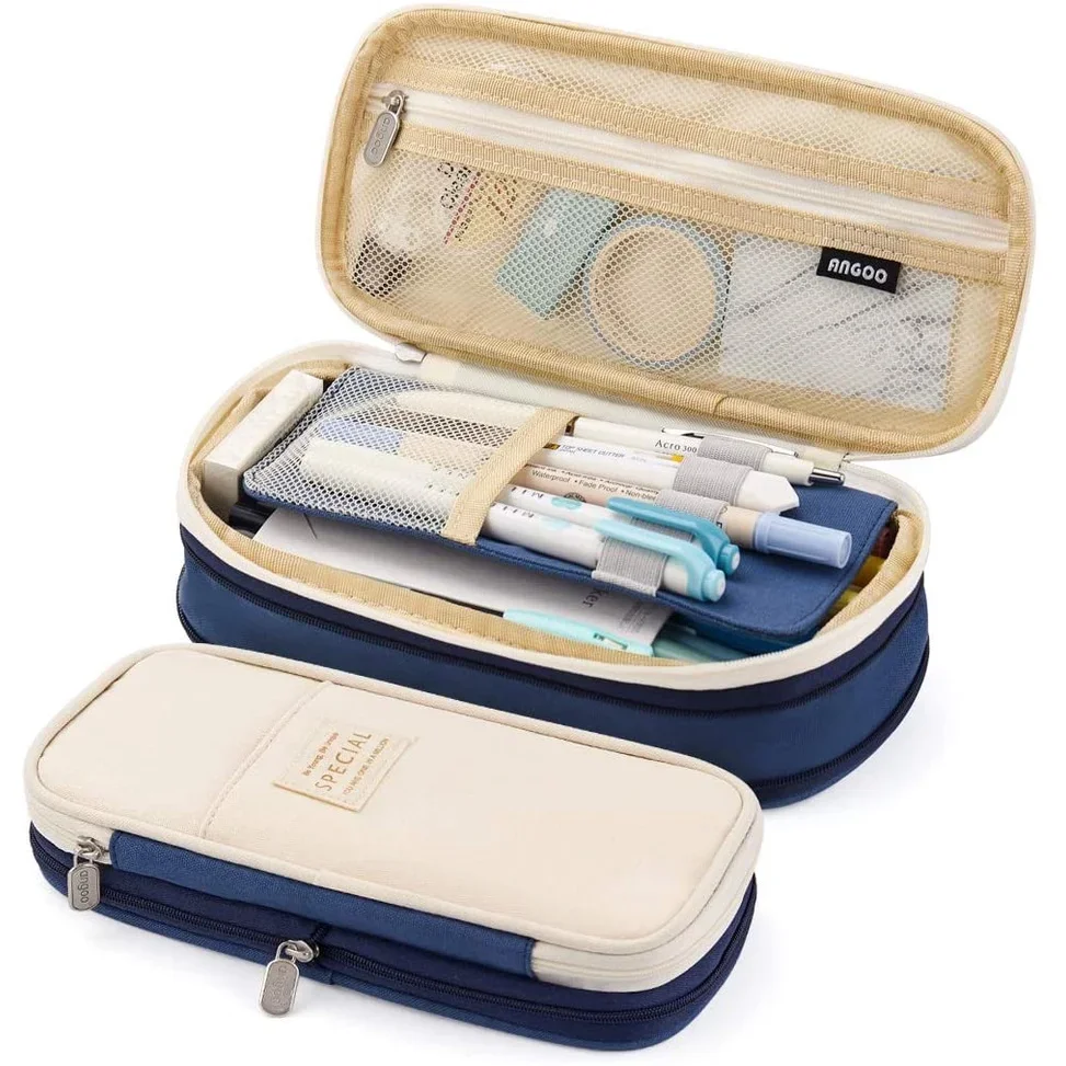 Stylish Foldable Pencil Case - Large Capacity Pen Holder and Desk Organizer